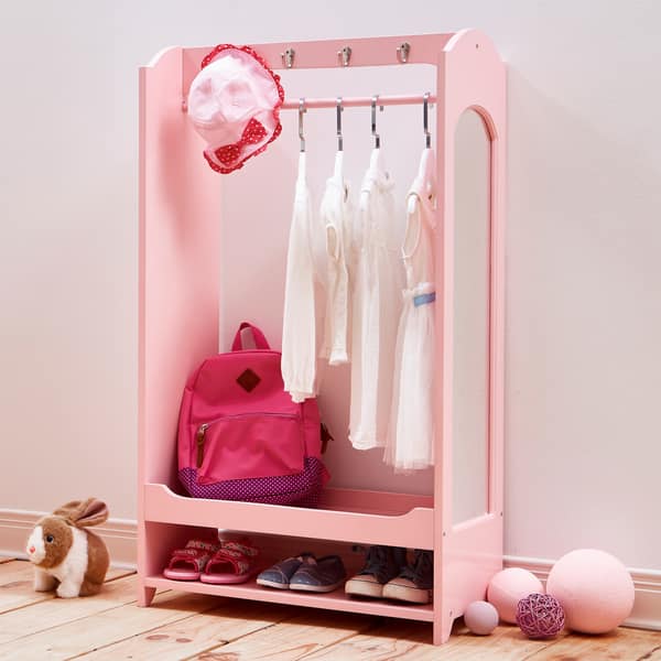 Shop Teamson Kids Windsor Pink Mdf Dress Up Unit With Hooks On