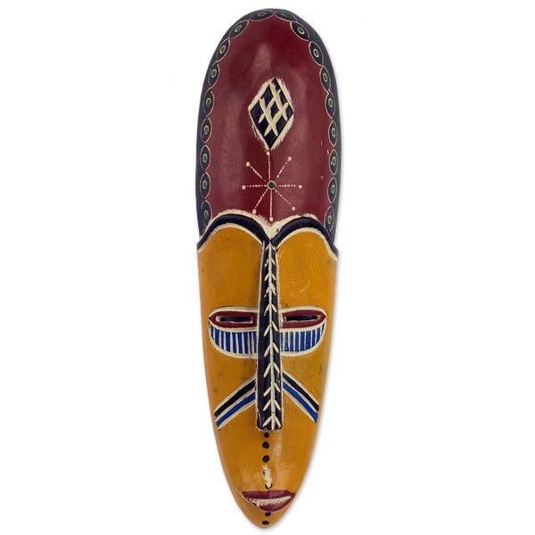 Handmade Kantanka African Wood Mask (West Africa) - Bed Bath & Beyond ...