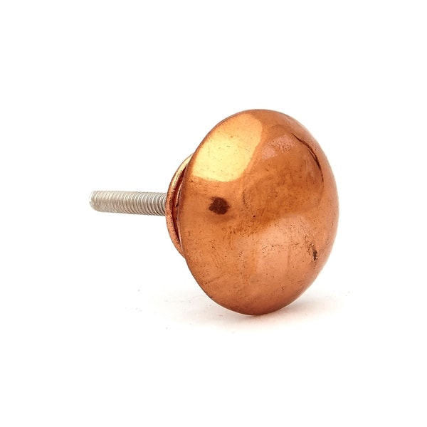 Shop Copper Smooth Round Head Kitchen Drawer Cabinet Pulls Pack