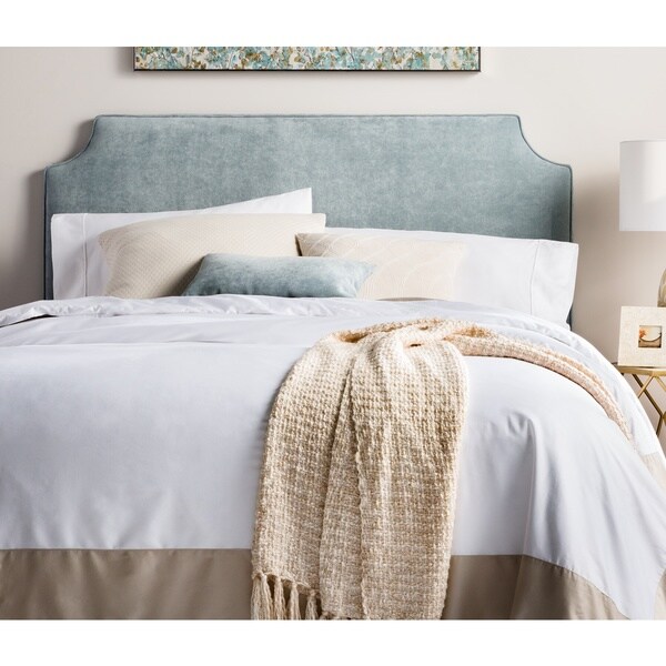 Shop Humble + Haute Raleigh Blue Velvet Upholstered Headboard - Free ...