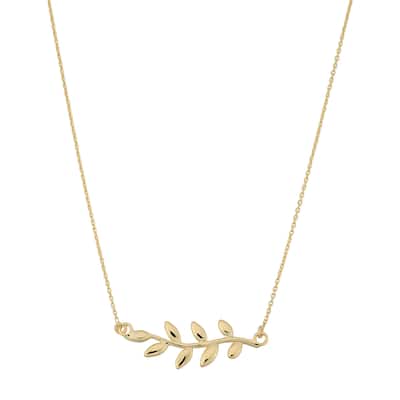 Fremada Italian 10k Yellow Gold Olive Branch Necklace (18 inches)