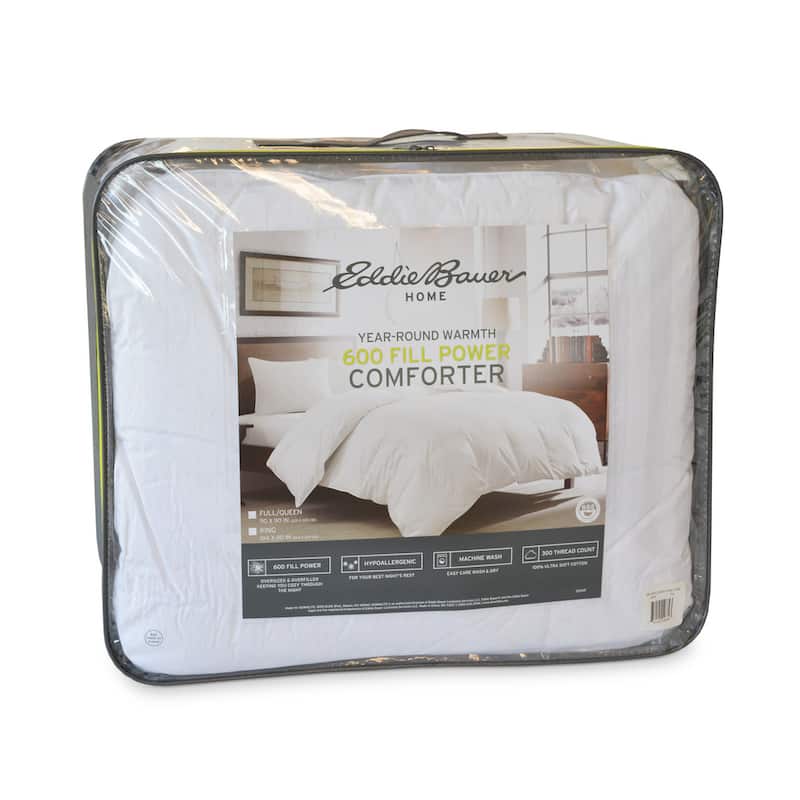 Eddie Bauer 600 Fill Power White Down Medium Warmth Comforter