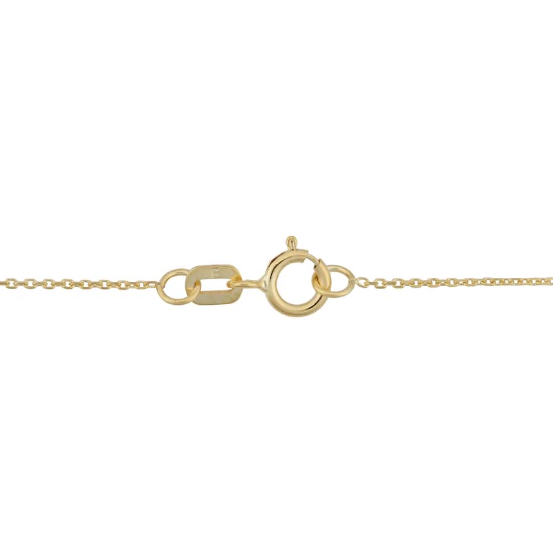 Fremada Italian 10k Yellow Gold Geometric Pendant on Cable Chain Necklace (18 inches)