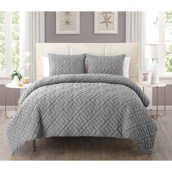 Porch & Den Welton 3-piece Embossed Reversible Down Alternative Comforter Set