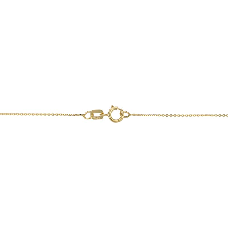 Italian 10k Yellow Gold Crescent Moon Necklace (18 inches)