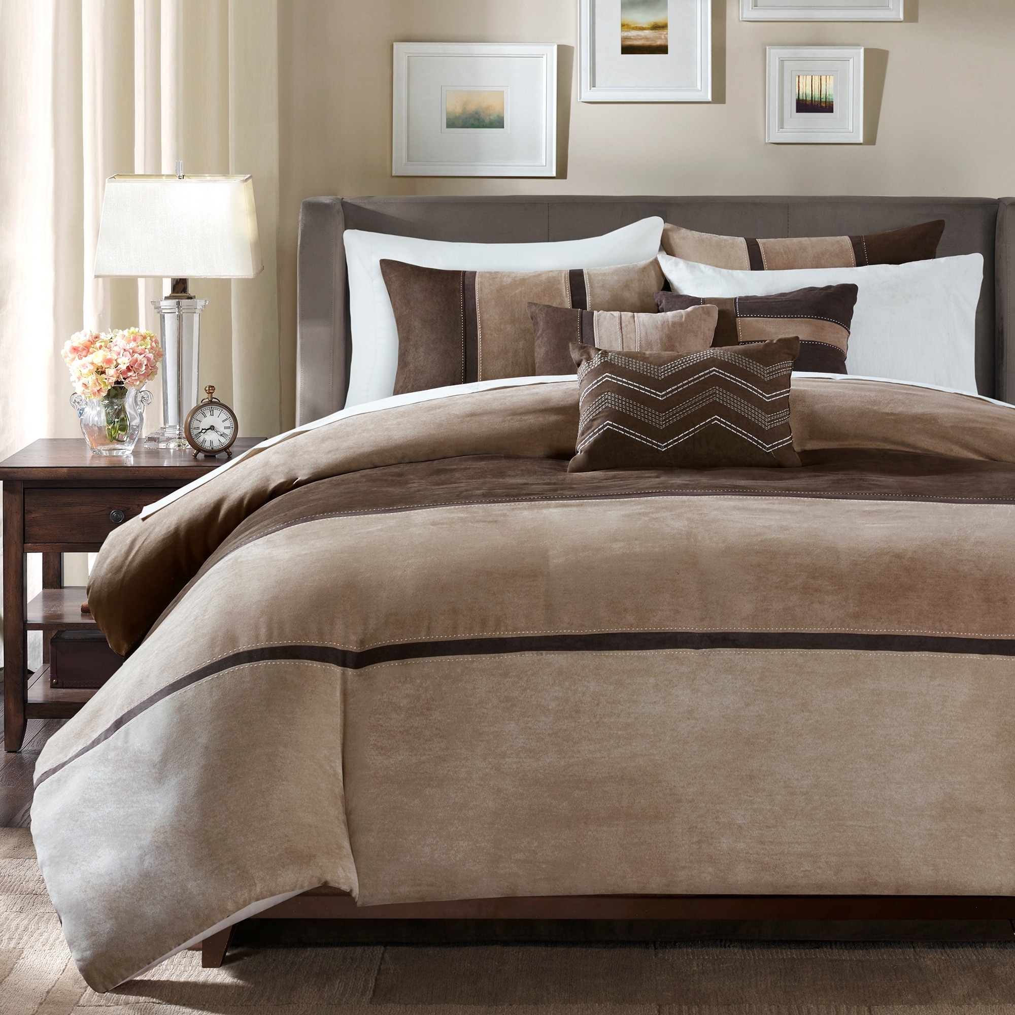 Shop Madison Park Hanover 6 Piece Faux Suede Duvet Set On Sale