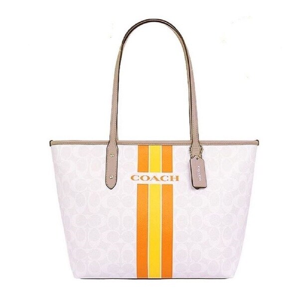 coach varsity stripe tote