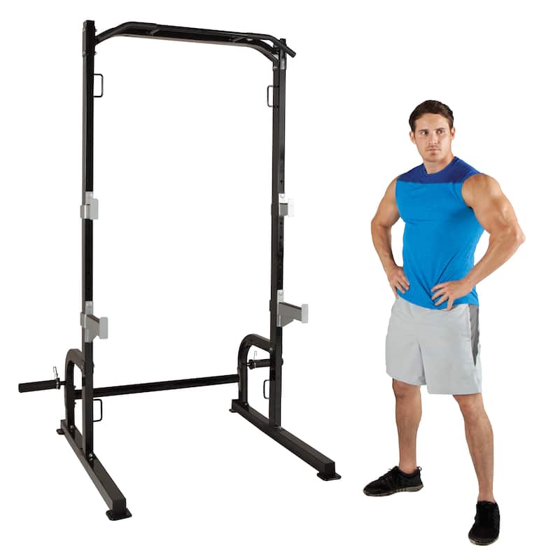 Marcy Black Metal Half Cage Exercise Set