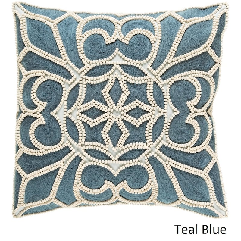 Decorative Soham 22-inch Feather Down or Poly Filled Throw Pillow