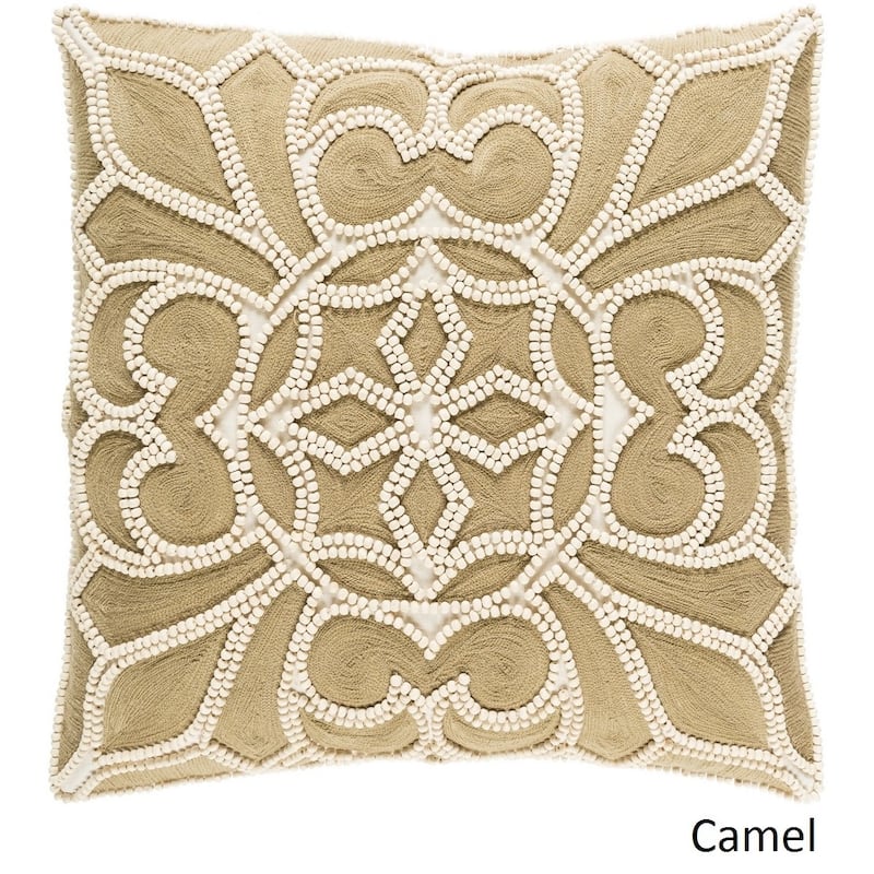 Decorative Soham 22-inch Feather Down or Poly Filled Throw Pillow