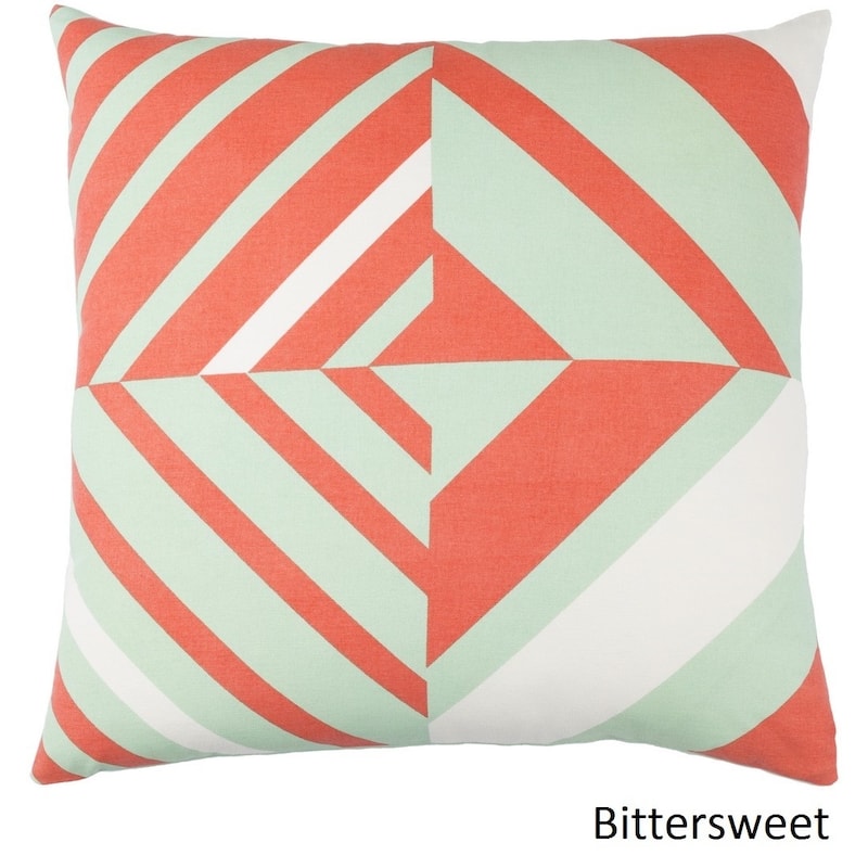 Decorative Wendover 20-inch Feather Down or Poly Filled Throw Pillow
