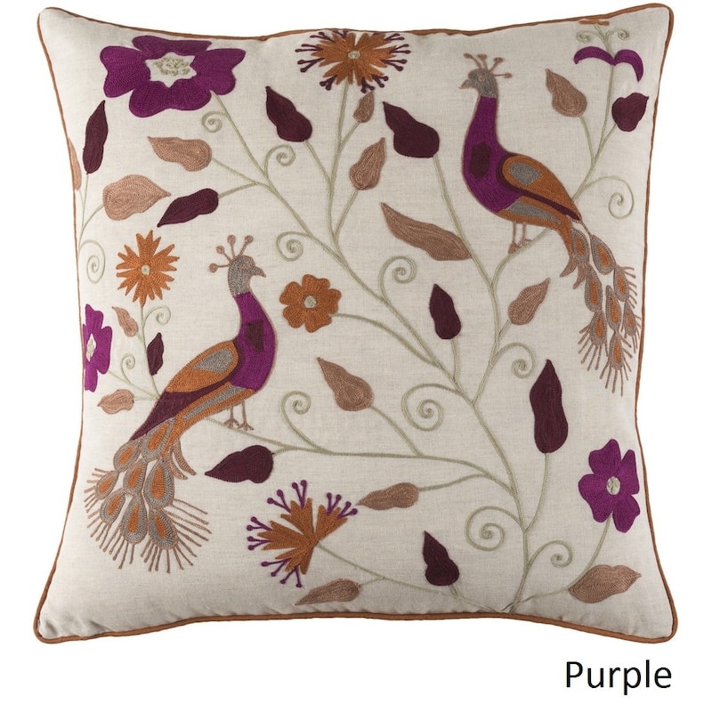 Decorative Villejuif 20-inch Feather Down or Poly Filled Throw Pillow