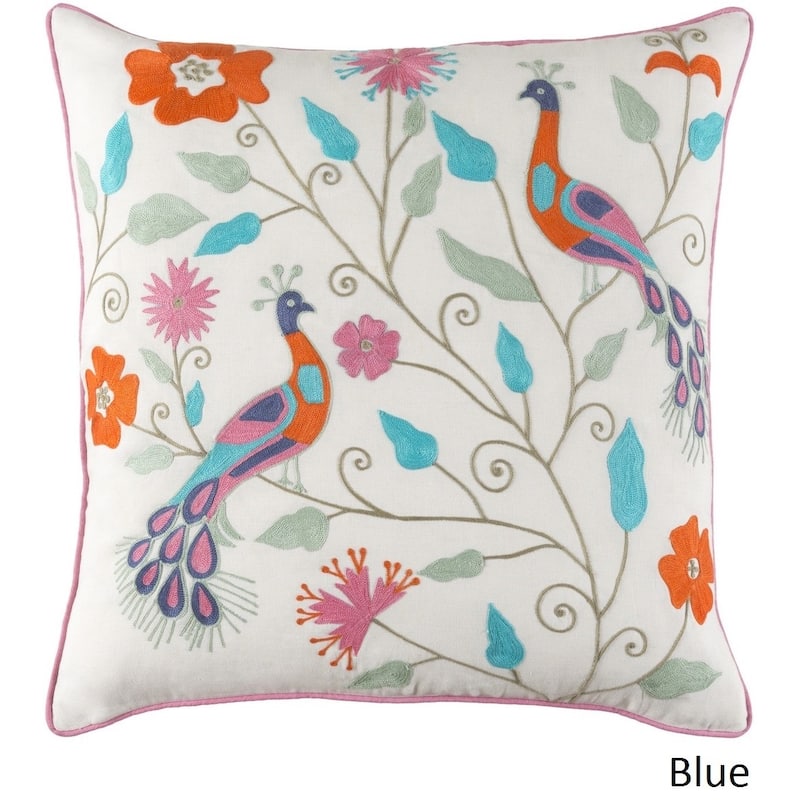 Decorative Villejuif 20-inch Feather Down or Poly Filled Throw Pillow