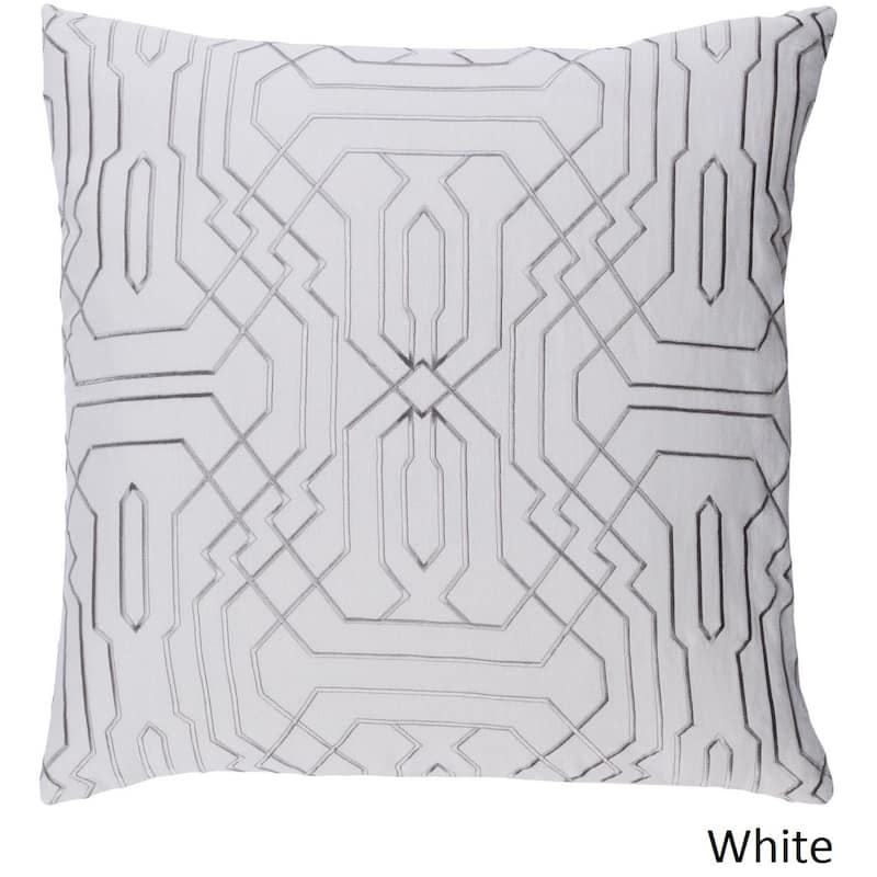Decorative Stone 20-inch Feather Down or Poly Filled Throw Pillow - Down - White