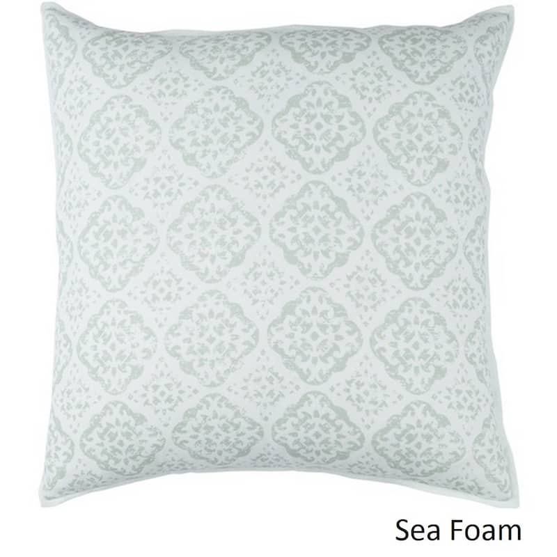 Decorative Villeurbanne 18-inch Feather Down or Poly Filled Throw Pillow - Down - Blue/Pink
