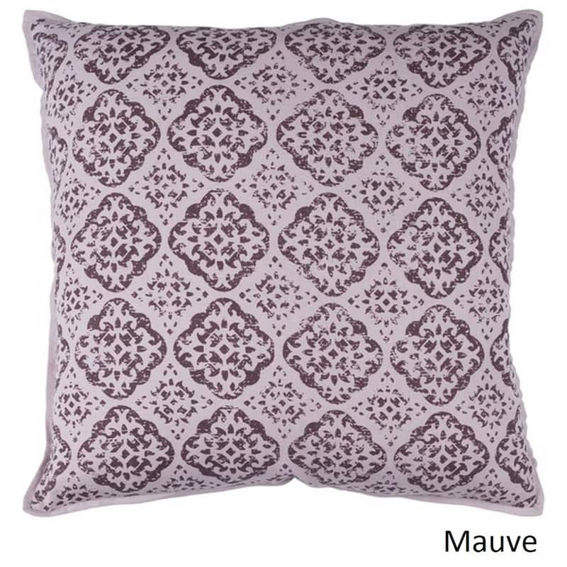 Decorative Villeurbanne 18-inch Feather Down or Poly Filled Throw Pillow - Down - Purple/Pink