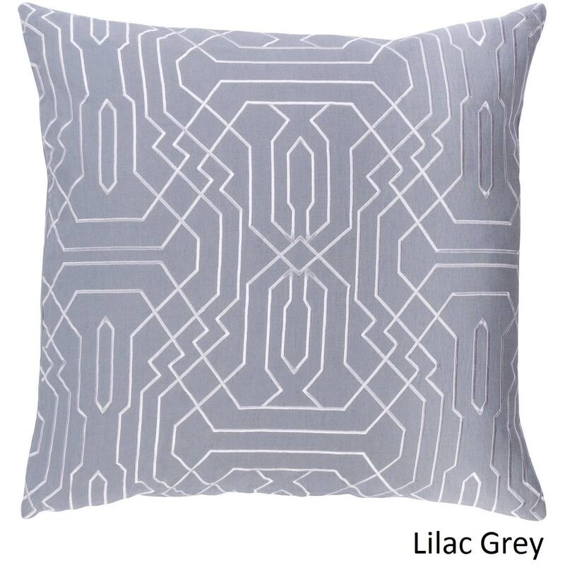 Decorative Stone 18-inch Feather Down or Poly Filled Throw Pillow - Down - Grey