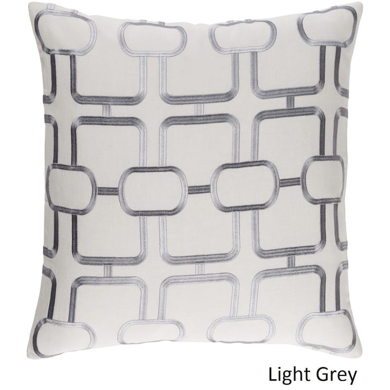 Decorative Stains 20-inch Feather Down or Poly Filled Throw Pillow - Down - Blue/Grey