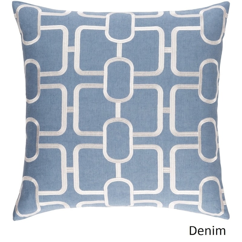 Decorative Stains 18-inch Feather Down or Poly Filled Throw Pillow