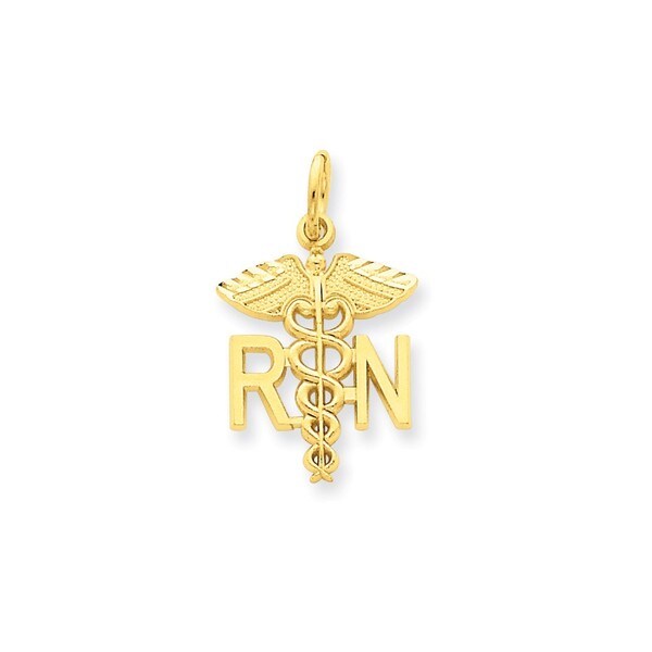 Shop 14k Yellow Gold Nurse Charm - Free Shipping Today - Overstock ...