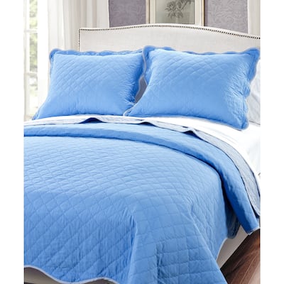 Serenta Reversible Quilted 3-piece Bedspread Set