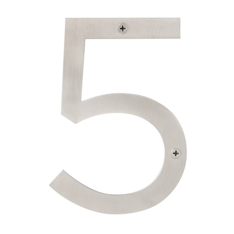 Stainless Steel House Numbers - 6"H