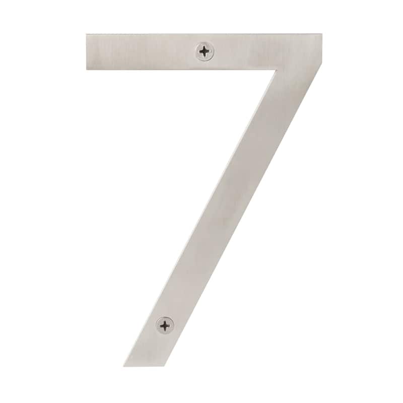 Stainless Steel House Numbers - 6"H - Silver/7