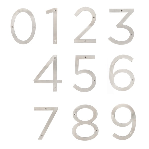 Sure-Loc Stainless-steel House Numbers - 6"H