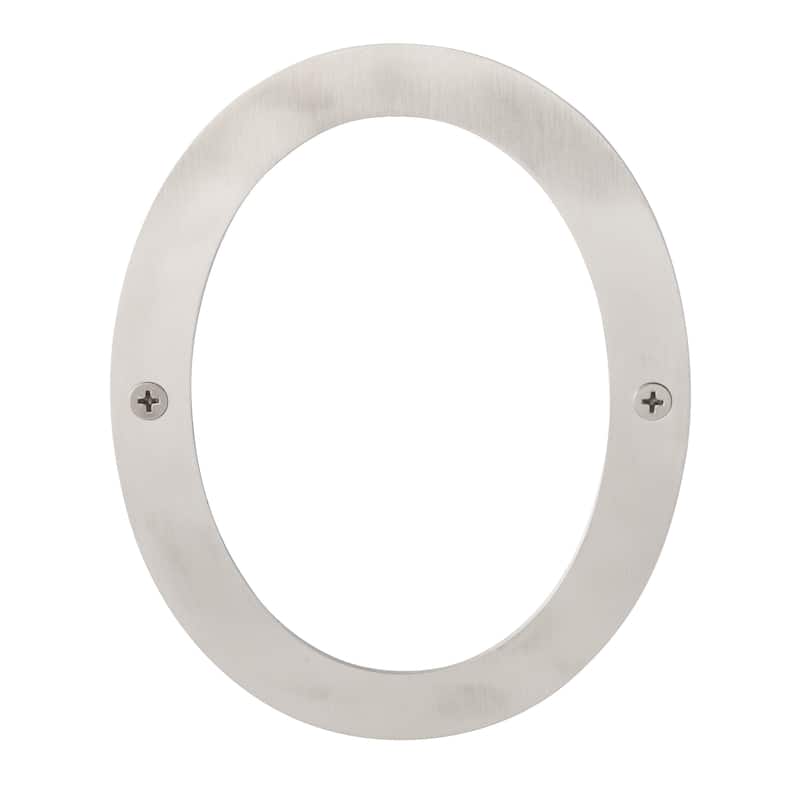 Stainless Steel House Numbers - 6"H - Silver/0
