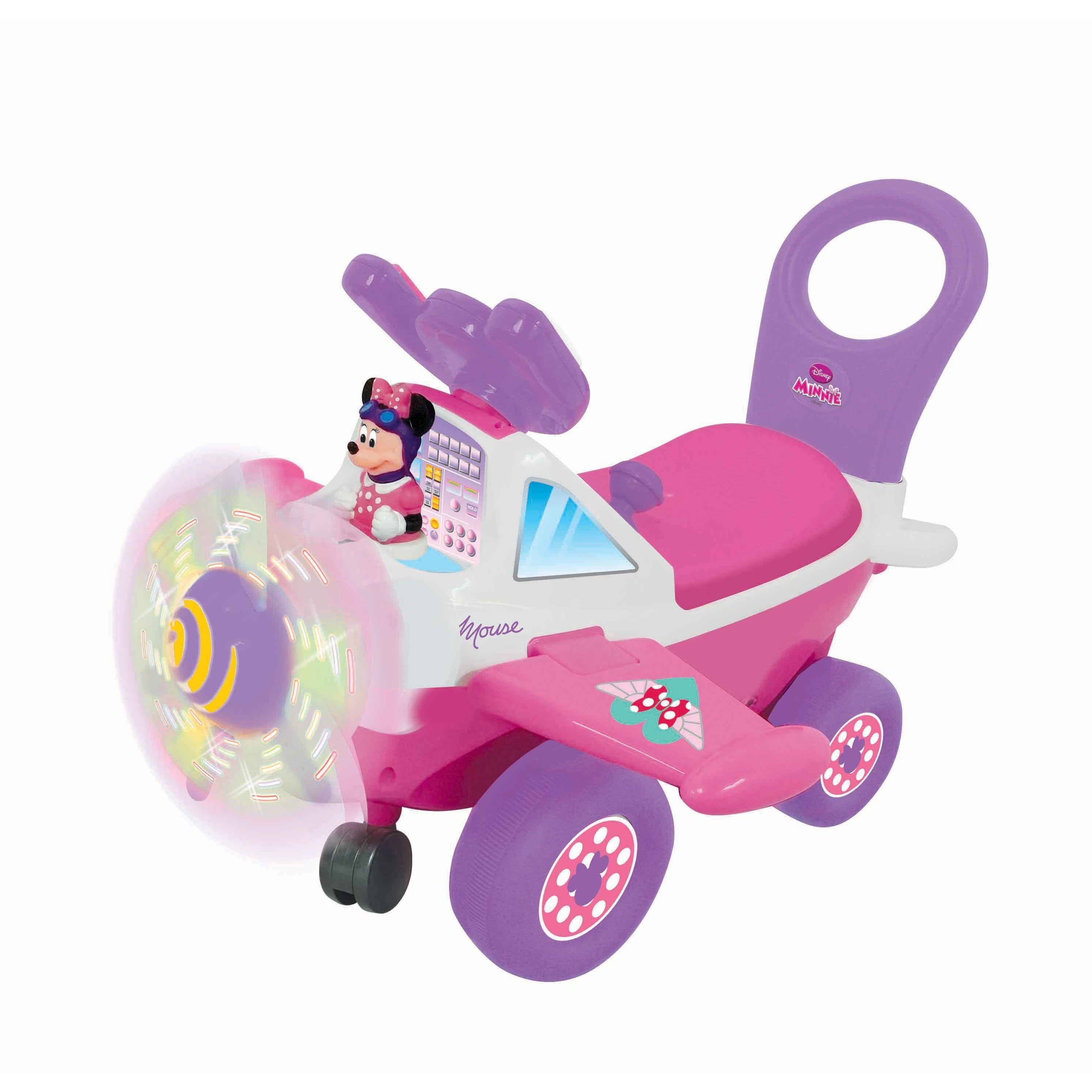 Kiddieland Disney Minnie Mouse Plane Light and Sound Activity Ride-on ...