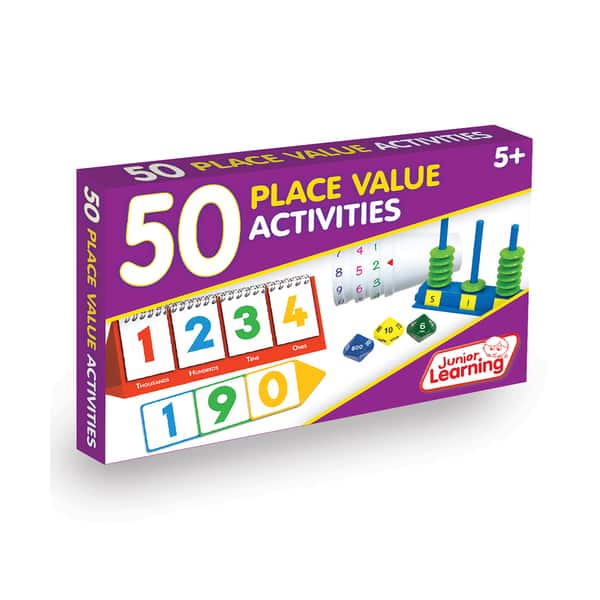slide 2 of 3, Junior Learning 50 Place Value Activities Plastic Learning Set