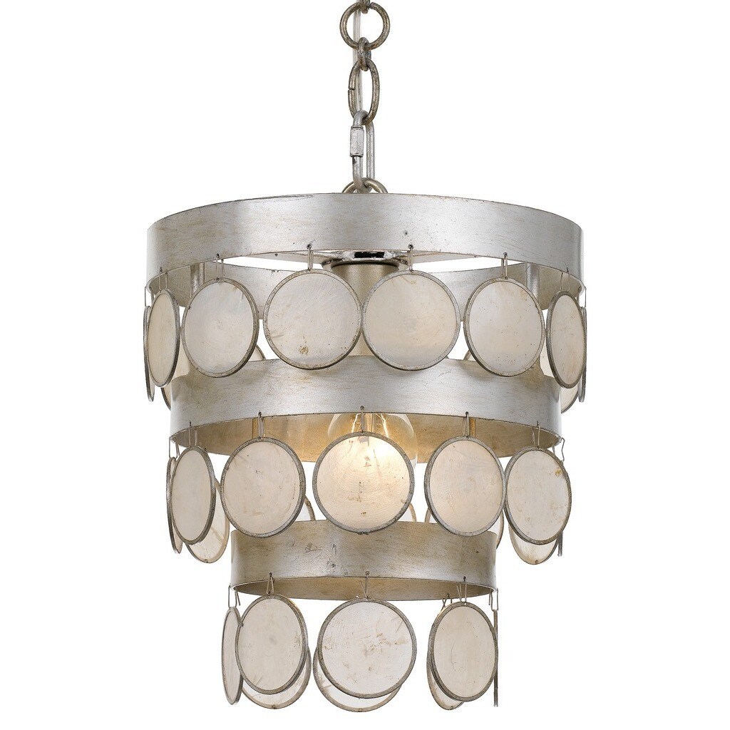 Crystorama Coco Collection 1-light Antique Silver Mini Chandelier - Chandeliers For Bedrooms by Overstock.com