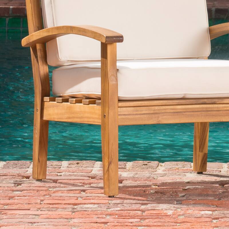 Peyton Outdoor Wooden Club Chair (Set of 4) by Christopher Knight Home