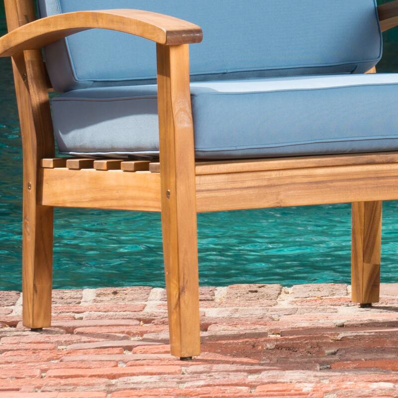 Peyton Outdoor Wooden Club Chair (Set of 4) by Christopher Knight Home