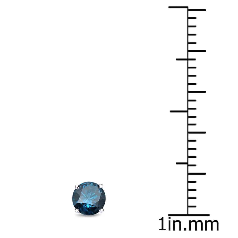 Auriya 1/4ctw Round Blue Diamond SINGLE (1) Stud Earring 14k Gold