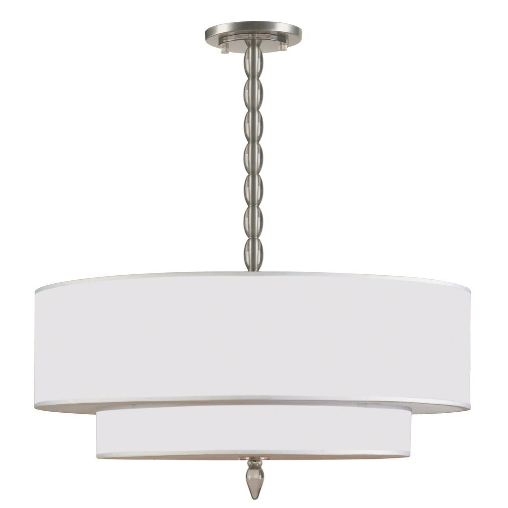 Crystorama Luxo Collection 5-light Satin Nickel Chandelier - Chandeliers For Bedrooms by Overstock.com