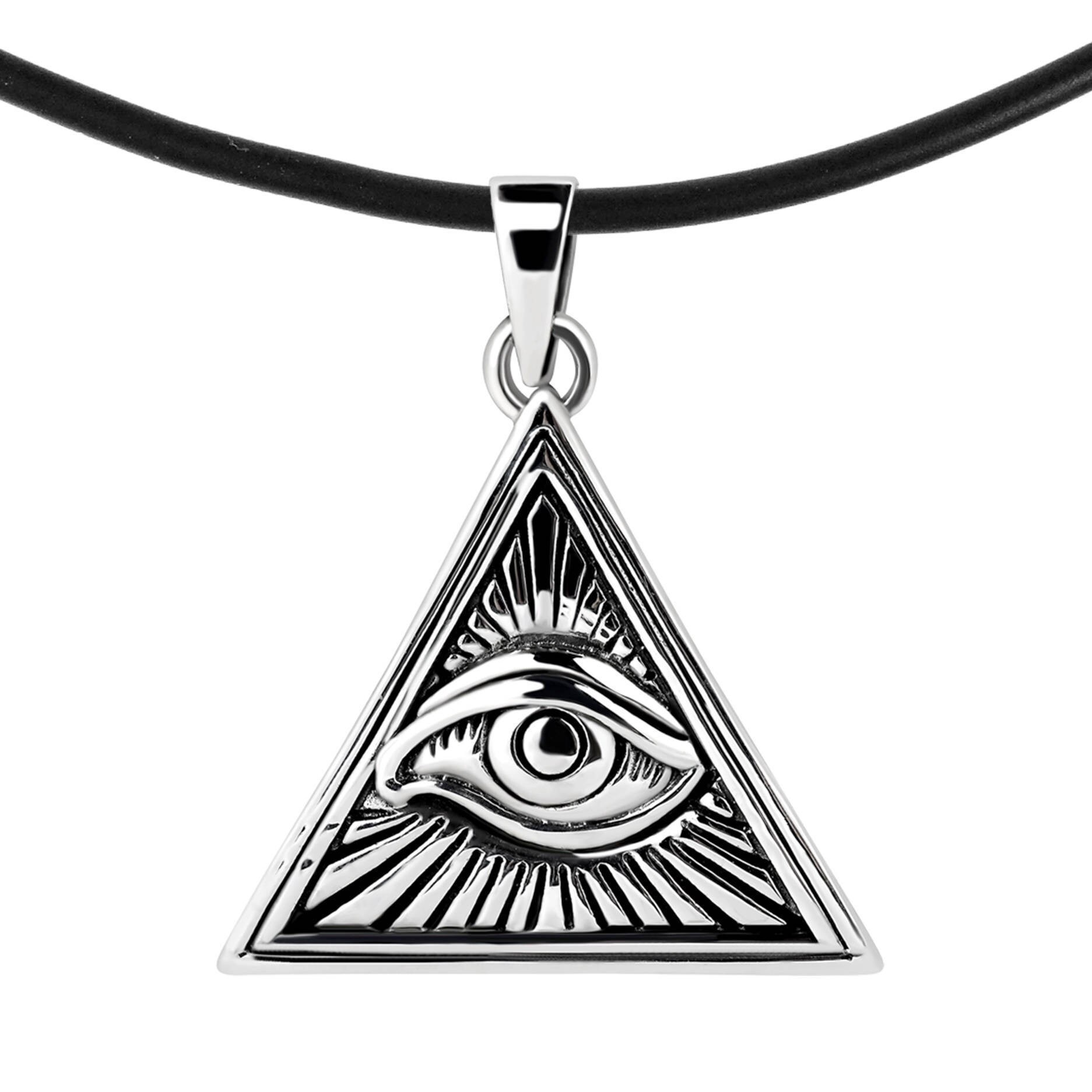 Belcho USA 925 Sterling Silver All Seeing Eye of Providence Pendant Necklace