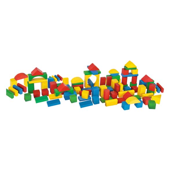 Heros 100 Piece Color Wooden Blocks Set - Bed Bath & Beyond - 13161109