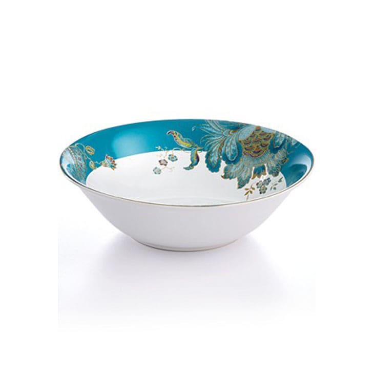 222 Fifth Eliza Teal Porcelain 10-inch Serve Bowl Bed Bath - Main Image