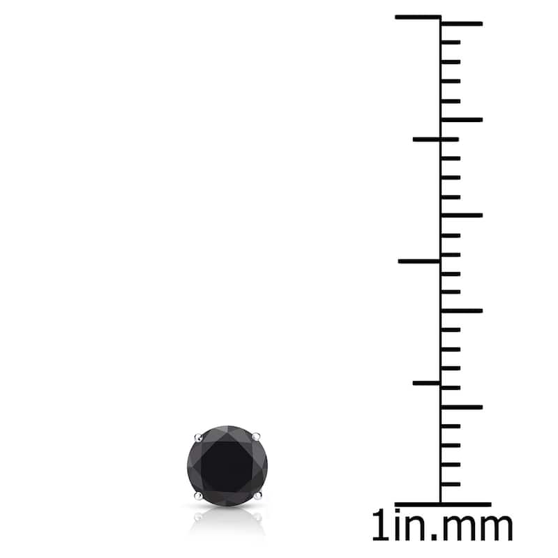 Auriya 1/4ctw Round Black Diamond SINGLE (1) Stud Earring 14k Gold