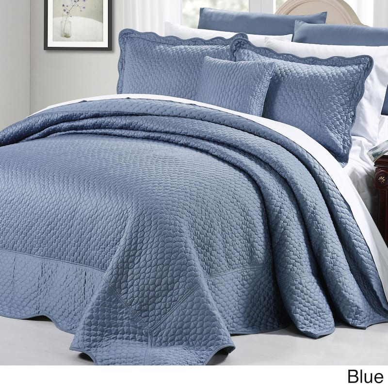 BNF Home Oversized Matte Satin 4-piece Bedspread Set