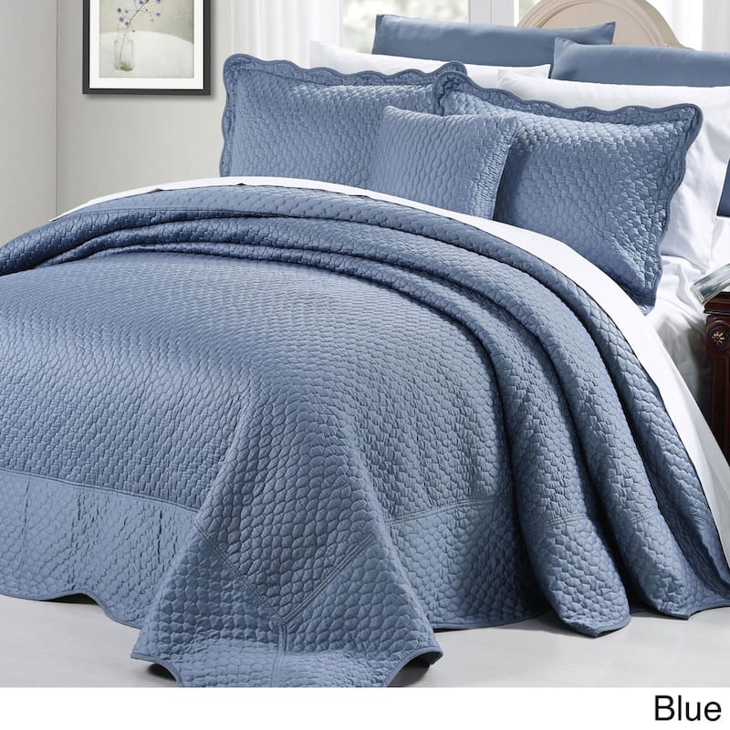 BNF Home Oversized Matte Satin 4-piece Bedspread Set