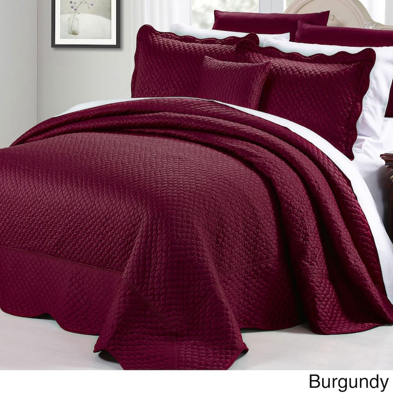 BNF Home Oversized Matte Satin 4-piece Bedspread Set