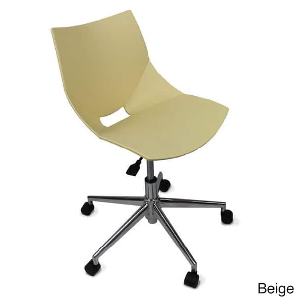 Shop Glodea Shell Office Chair With Polished Aluminum Swivel Base