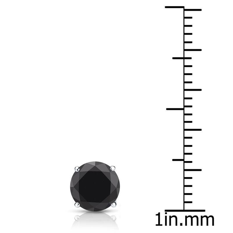 Auriya 3/4ctw Round Black Diamond SINGLE (1) Stud Earring 14k Gold