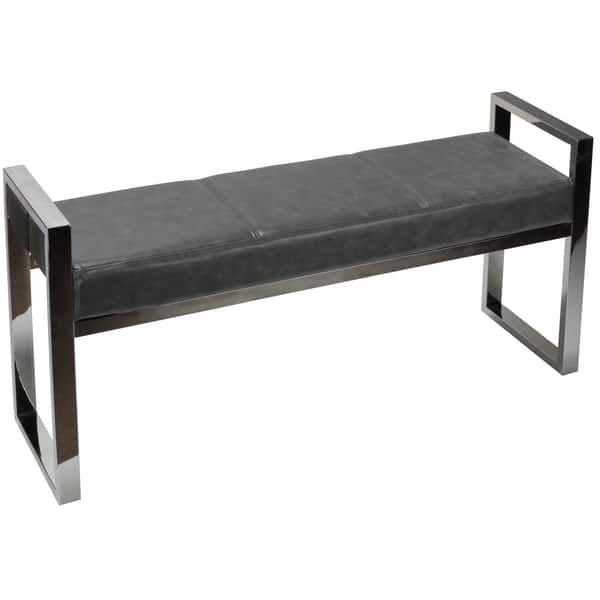 Shop Cortesi Home Holden Contemporary Anitque Grey Faux Leather