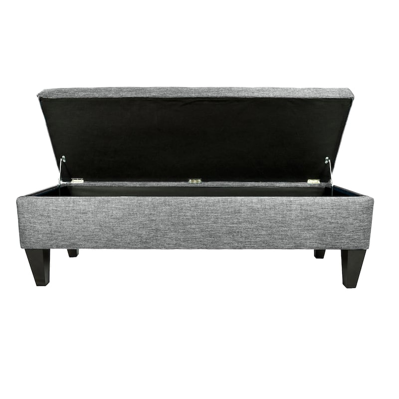 MJL Furniture 'Brooke 10' Solid-colored Fabric/Wood Button-tufted Long Storage Bench