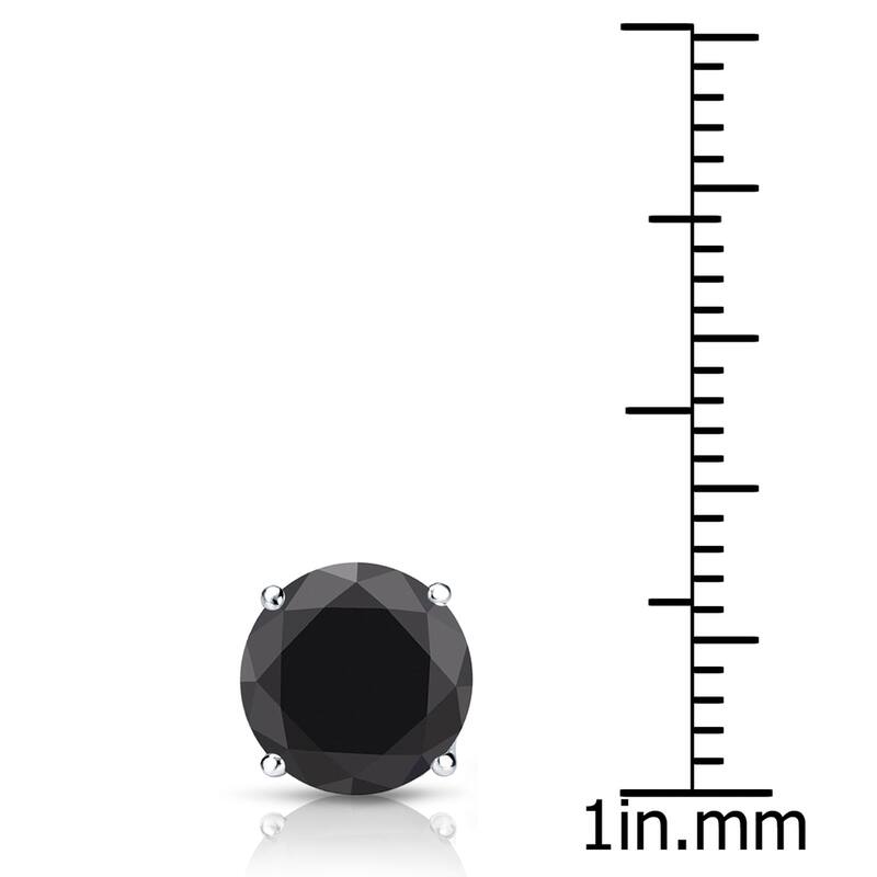 Auriya 1 1/2ctw Round Black Diamond SINGLE (1) Stud Earring 14k Gold