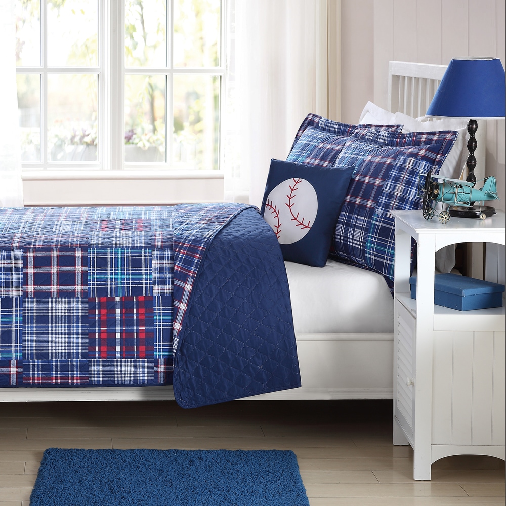 kids plaid bedding