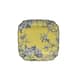222 Fifth Adelaide 16-Piece Porcelain Dinnerware Set with Square Dishes, Yellow